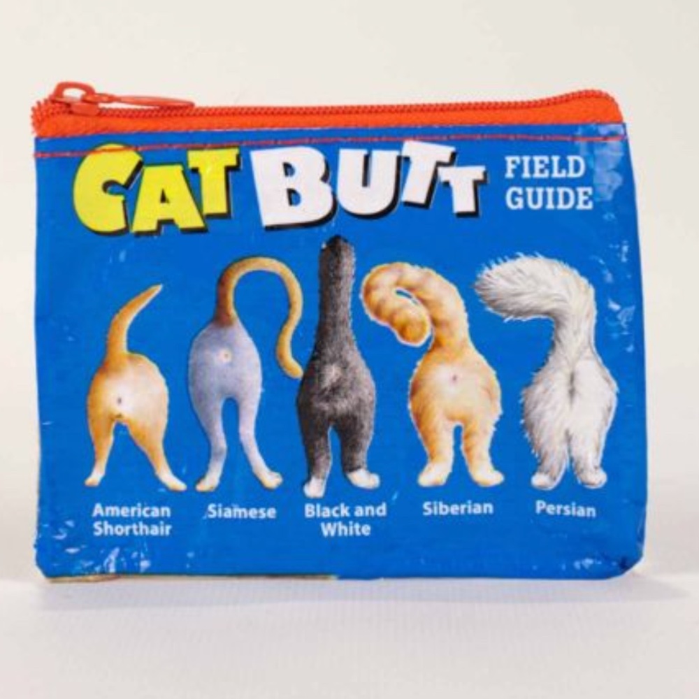 Blue Q eco-friendly Cat butt coin purse NWT